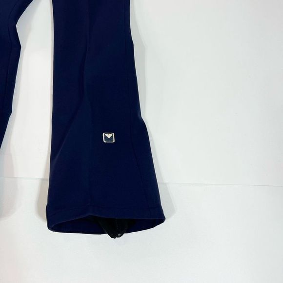 Obermeyer Snow Pants Womens 14 Wool Nylon Zipper Pockets Hook & Eye Ski Blue - Picture 2 of 10